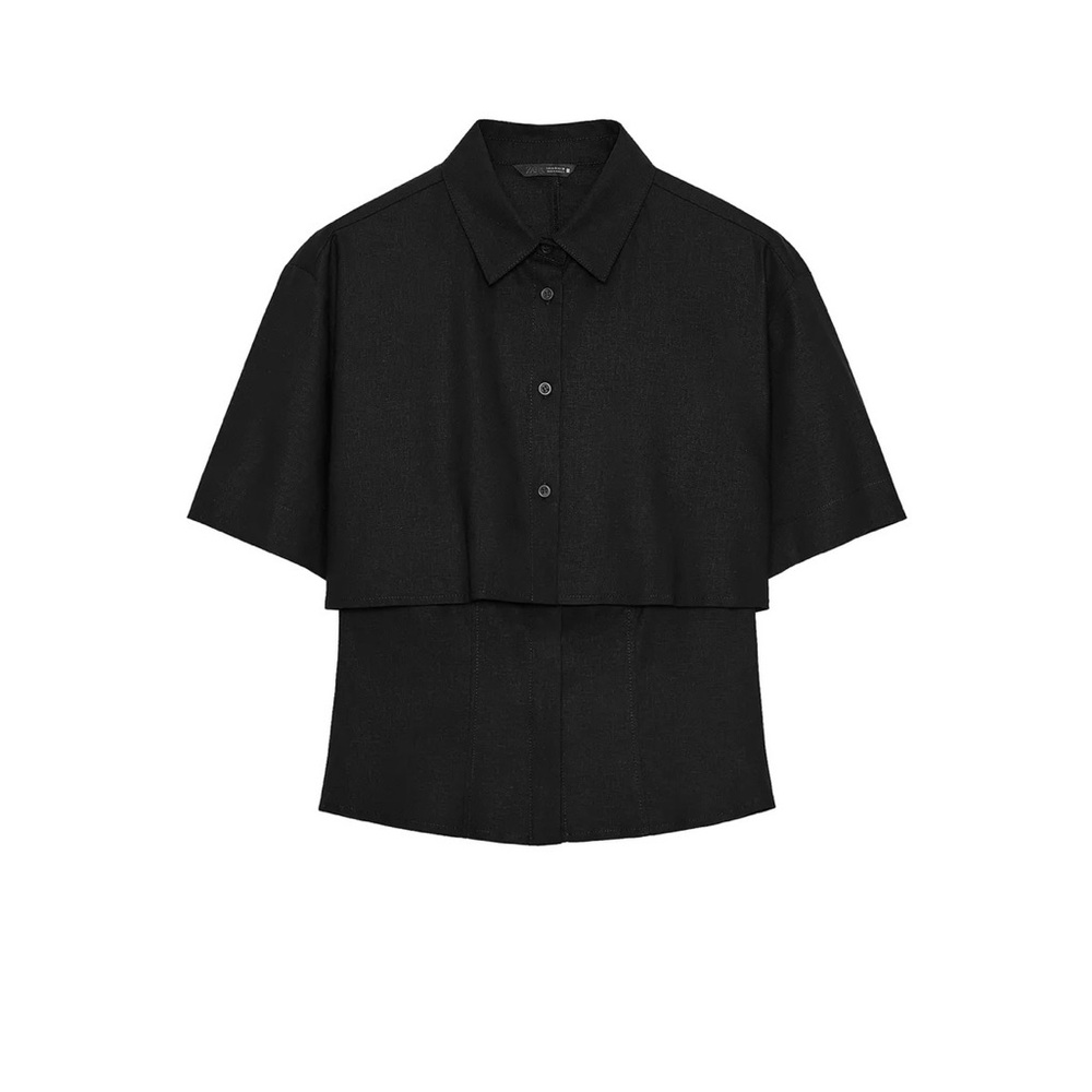 Linen double layer button down NWT - image 1